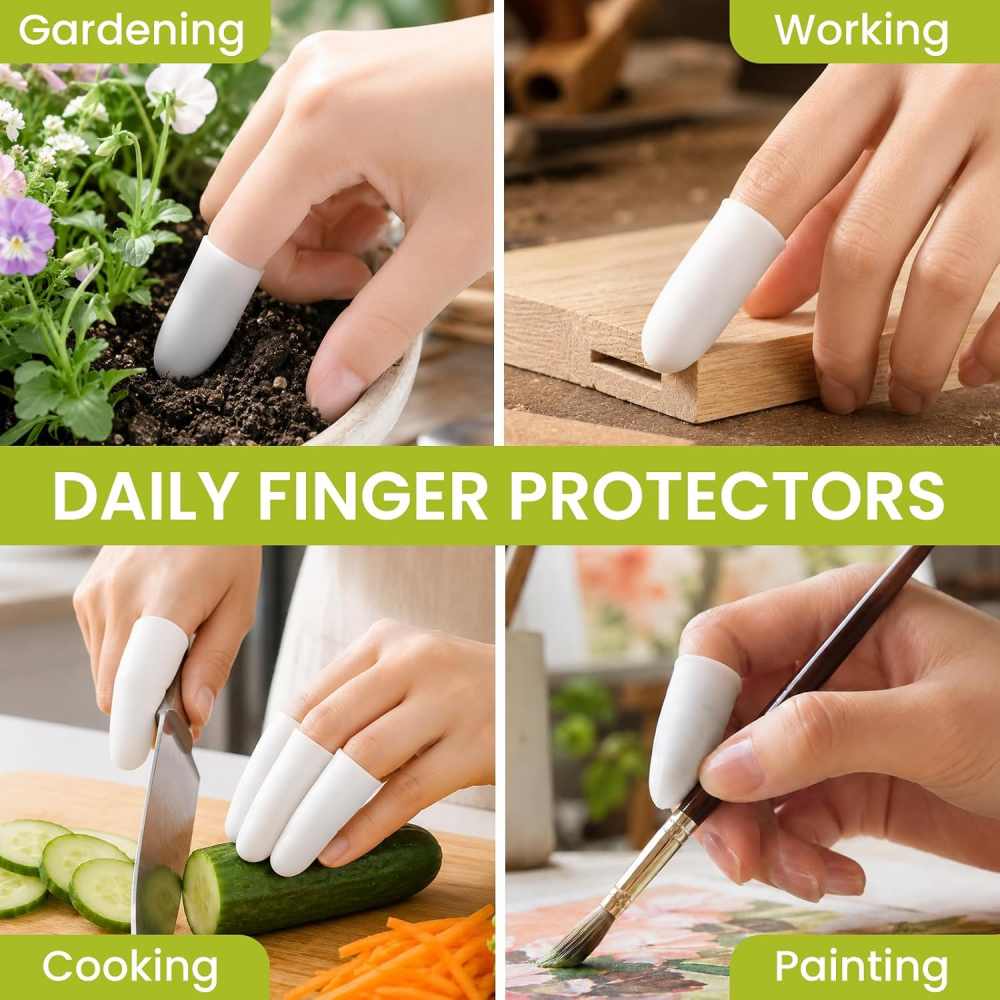 Bukihome 12 PCS Gel Finger Cots, Finger Protectors