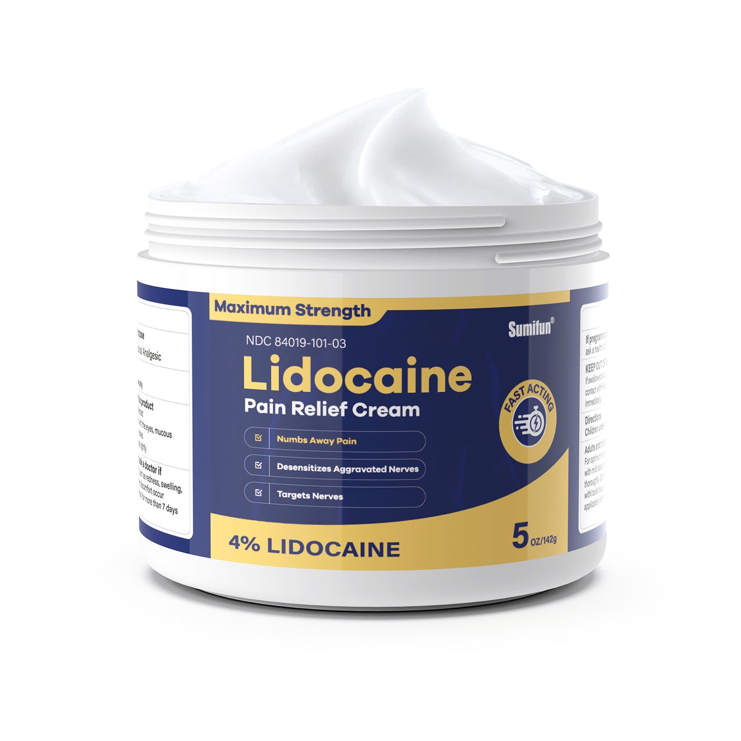 Sumifun Lidocaine Pain Relief Cream 5 Oz