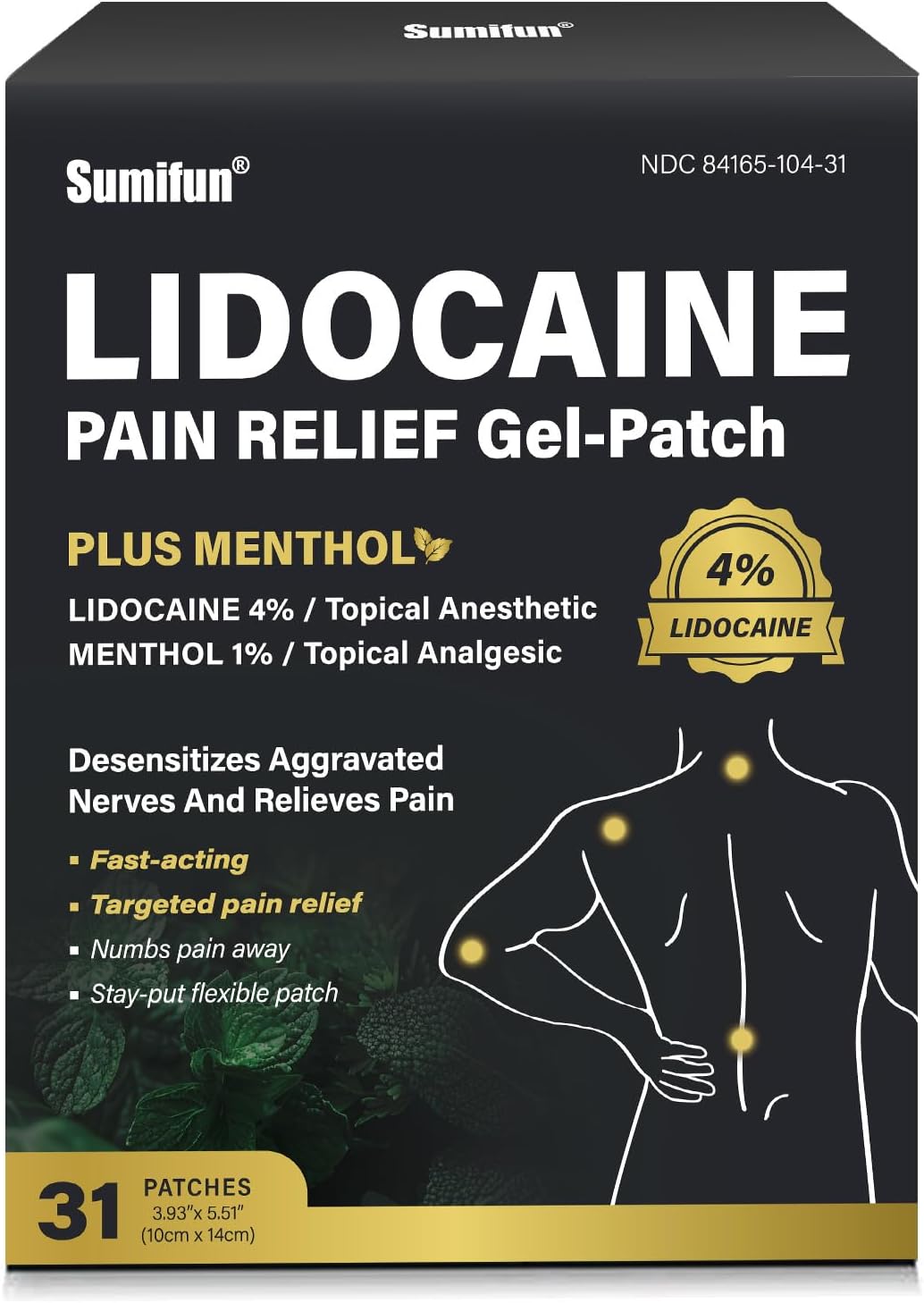 Sumifun 4% Lidocaine Patches Plus 1% Menthol