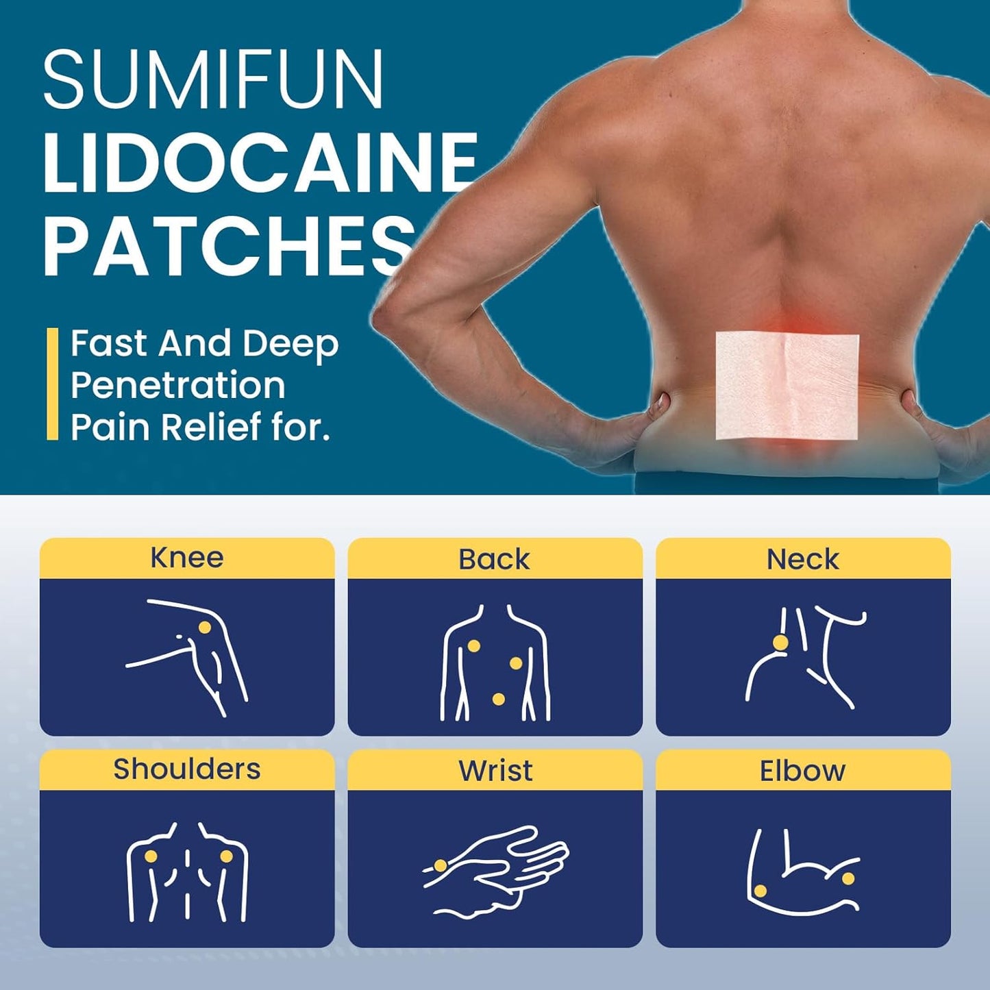 Sumifun 4% Lidocaine Relief Patches 30 Count