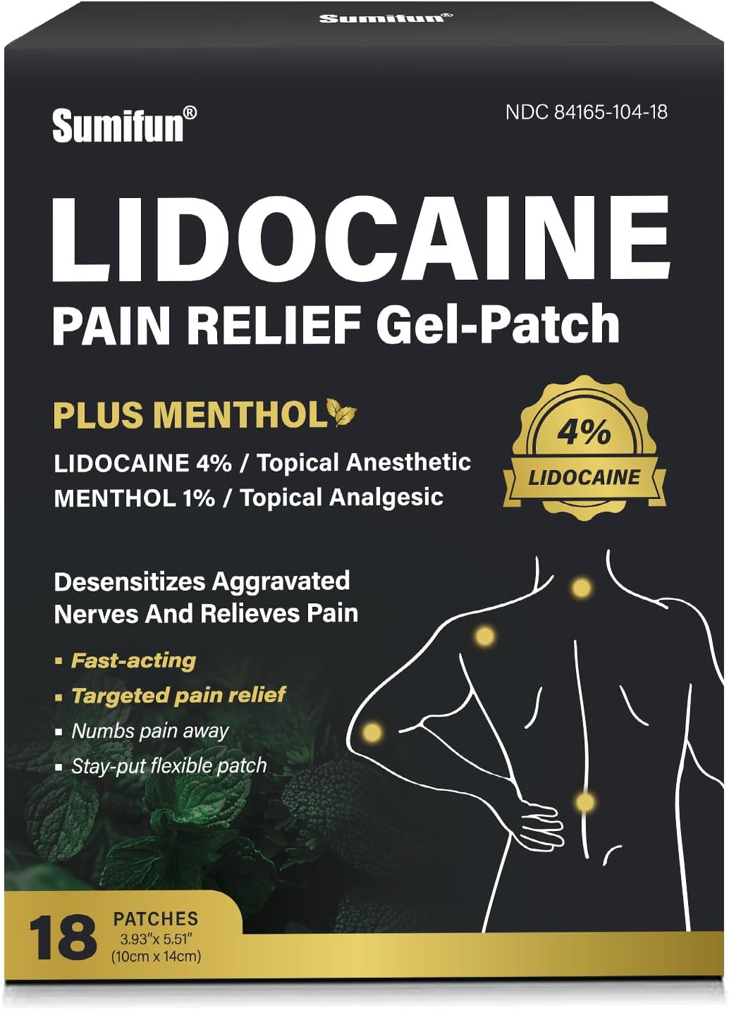 Sumifun 4% Lidocaine Patches Plus 1% Menthol
