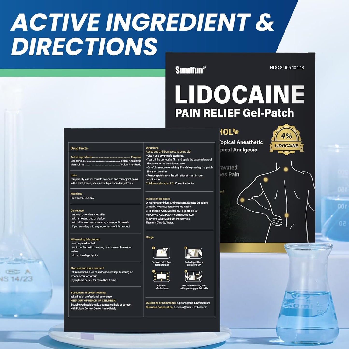 Sumifun 4% Lidocaine Patches Plus 1% Menthol
