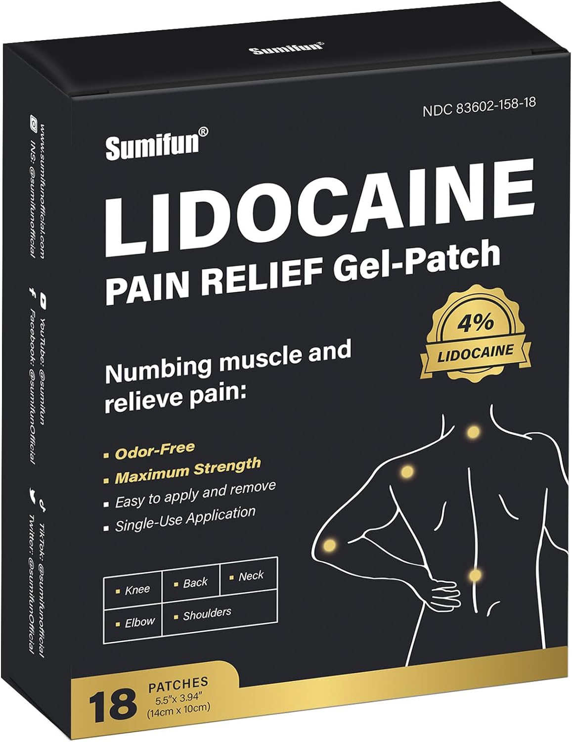 Sumifun 4% Lidocaine Pain Relief Patches