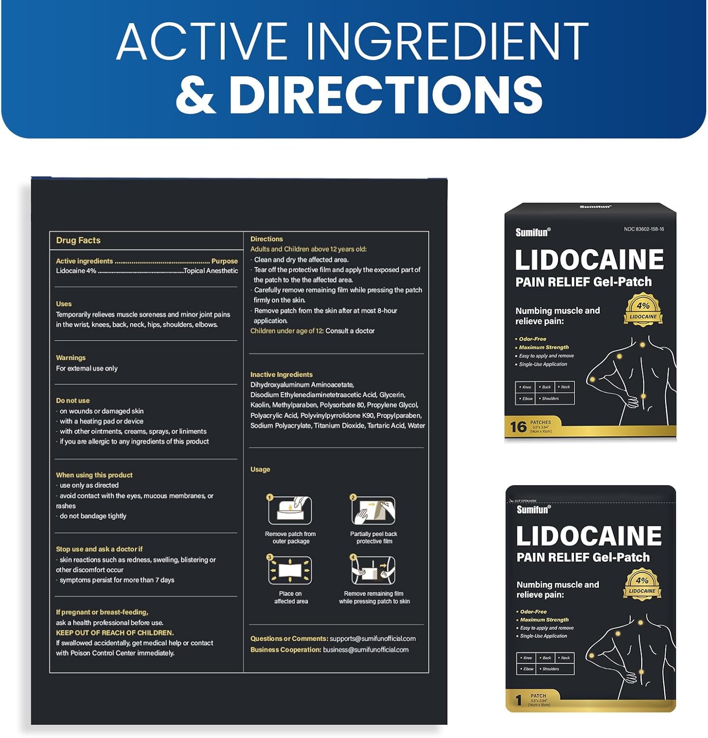 Sumifun 4% Lidocaine Patches