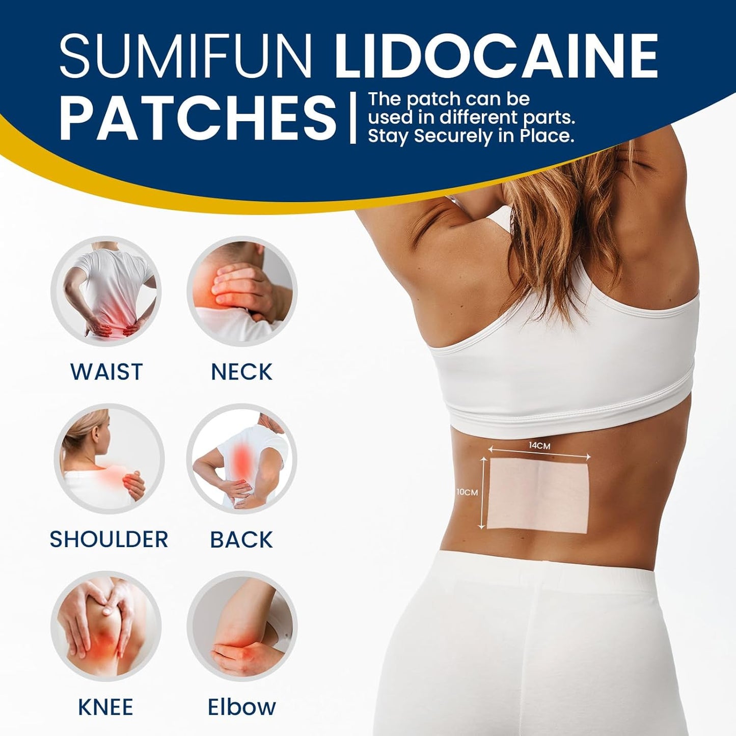 Sumifun 4% Lidocaine Pain Relief Patches 16 Counts