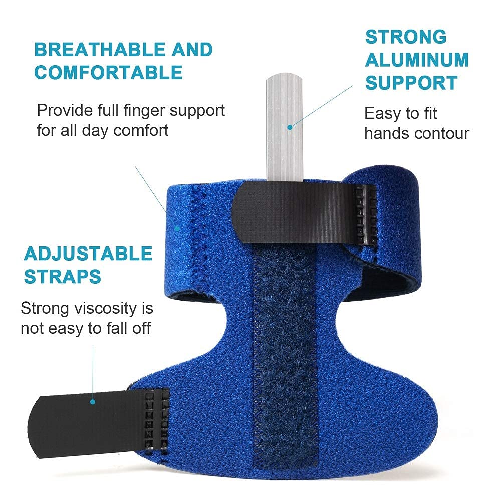 Sumifun Finger Brace, Trigger Finger Splints, with 2 Gel Sleeves