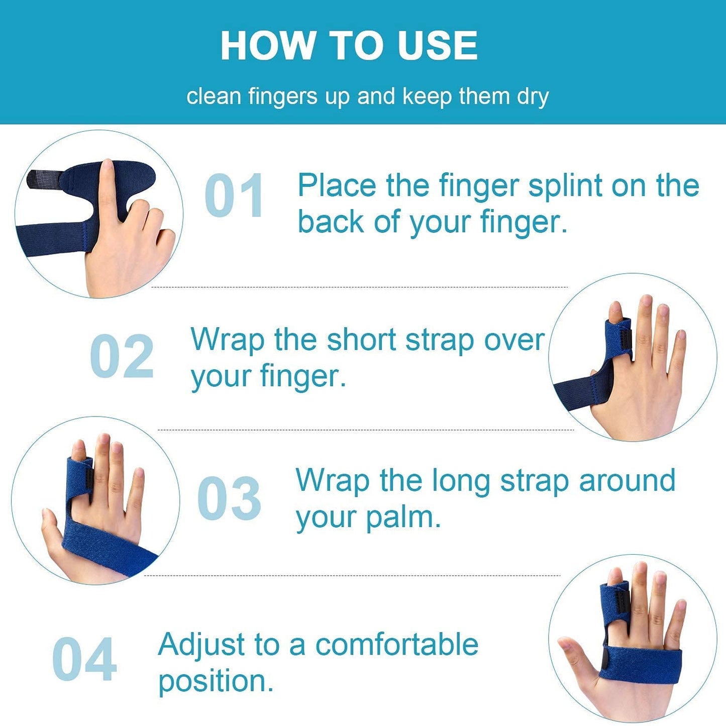 Sumifun Finger Brace, Trigger Finger Splints, with 2 Gel Sleeves