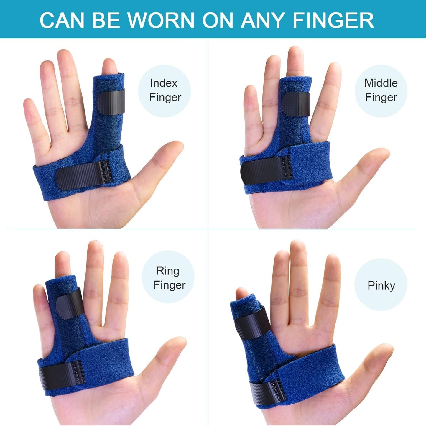 Sumifun Finger Brace, Trigger Finger Splints, with 2 Gel Sleeves