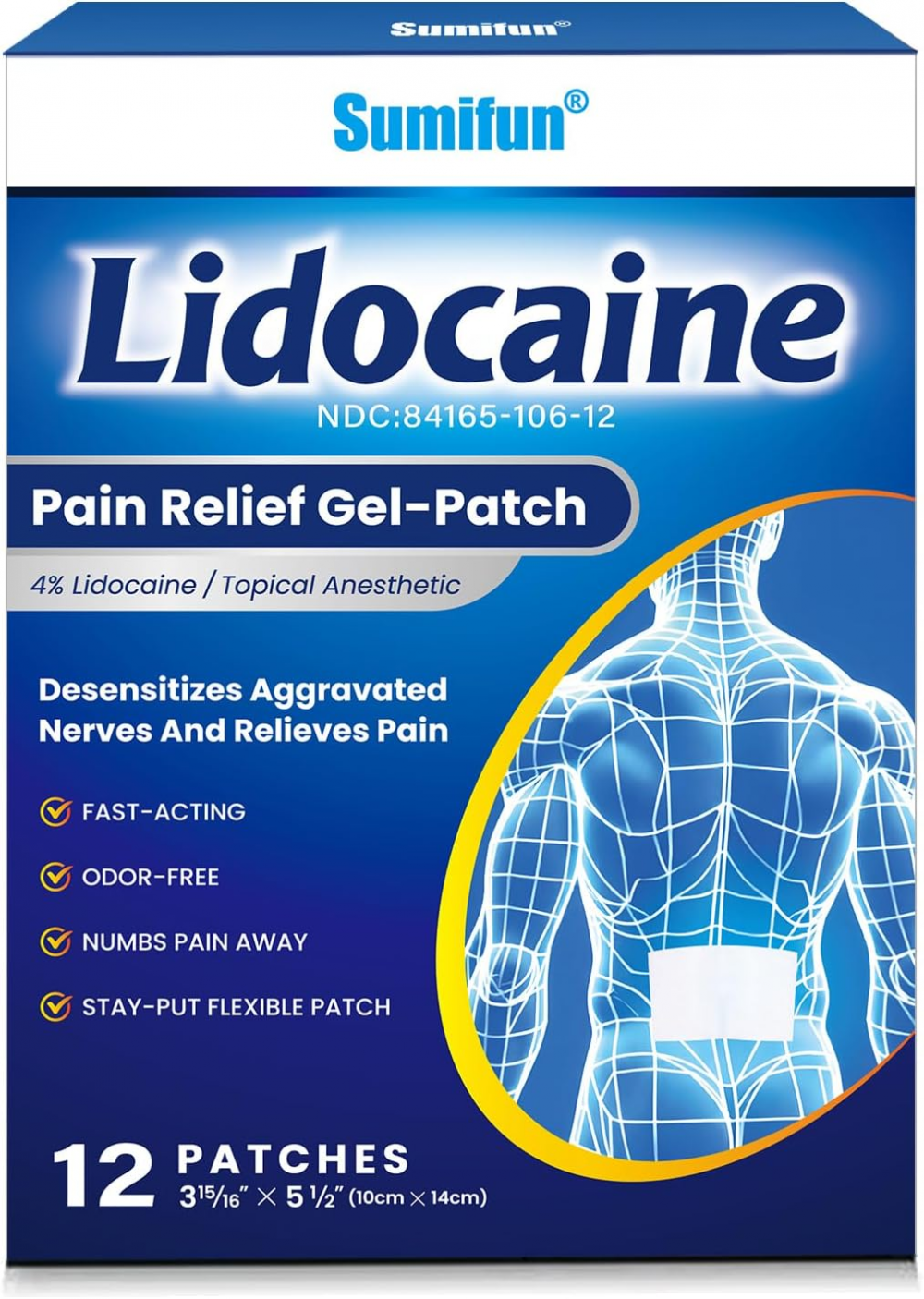 Sumifun Lidocaine Numbing Pain Patches