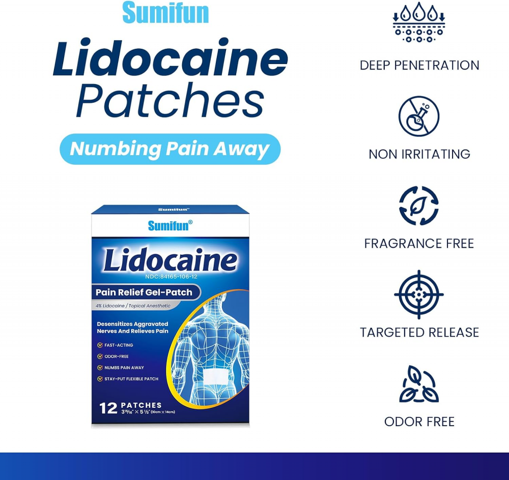 Sumifun Lidocaine Numbing Pain Patches