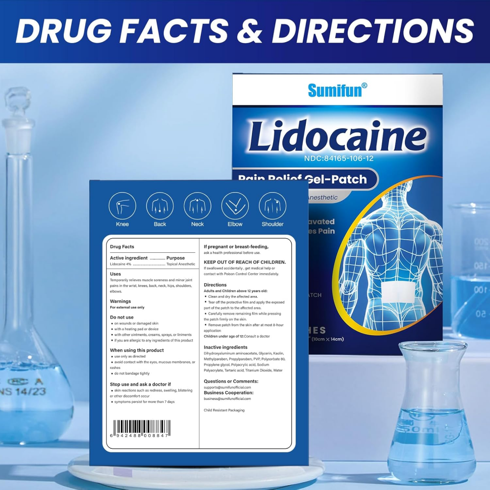 Sumifun Lidocaine Numbing Pain Patches