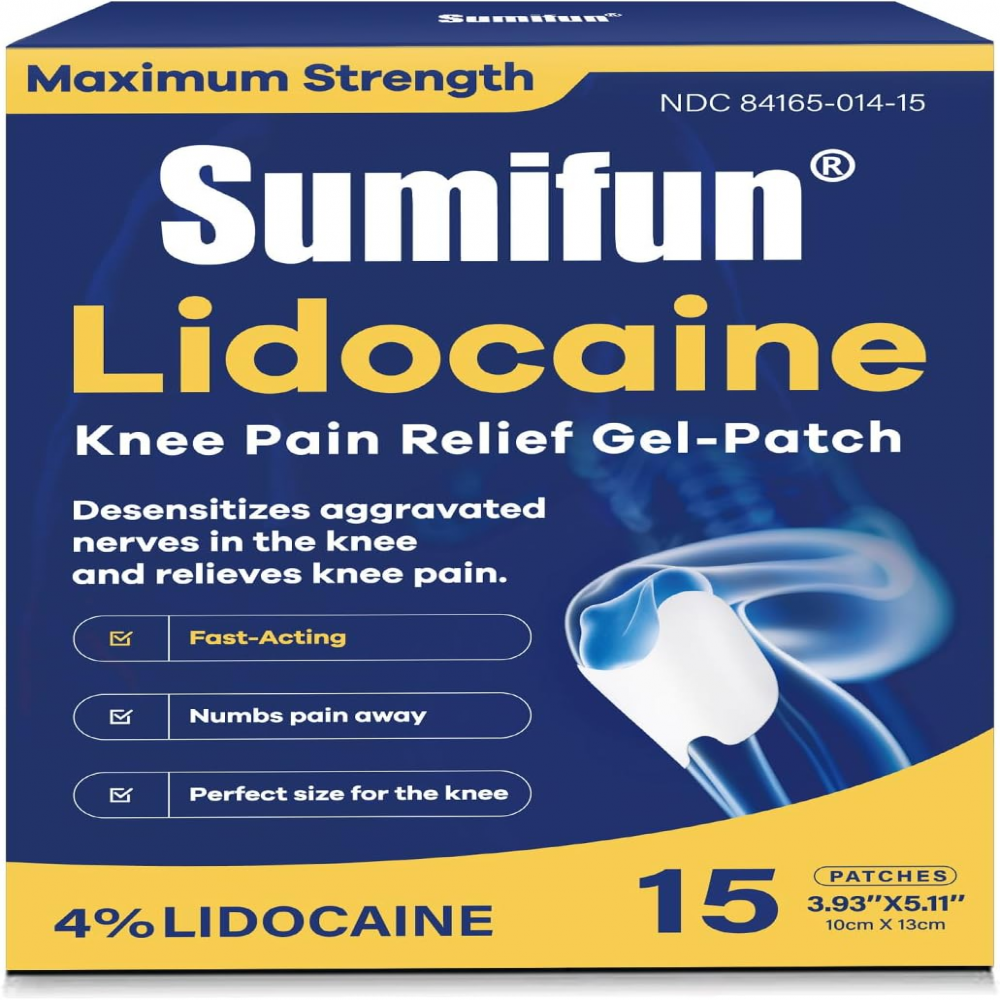Sumifun Lidocaine Knee Pain Relief Gel-Patches