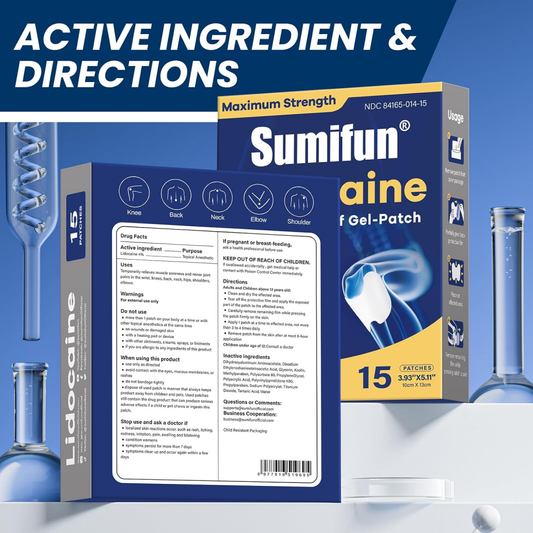 Sumifun Lidocaine Knee Pain Relief Gel-Patches