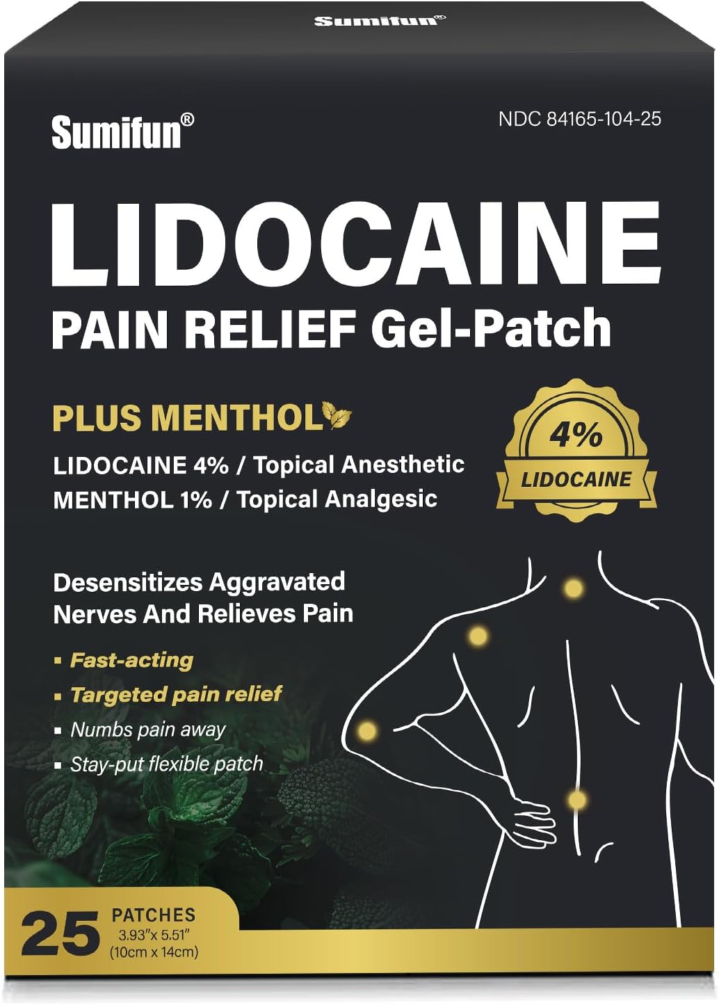 Sumifun 4% Lidocaine Patches Plus 1% Menthol