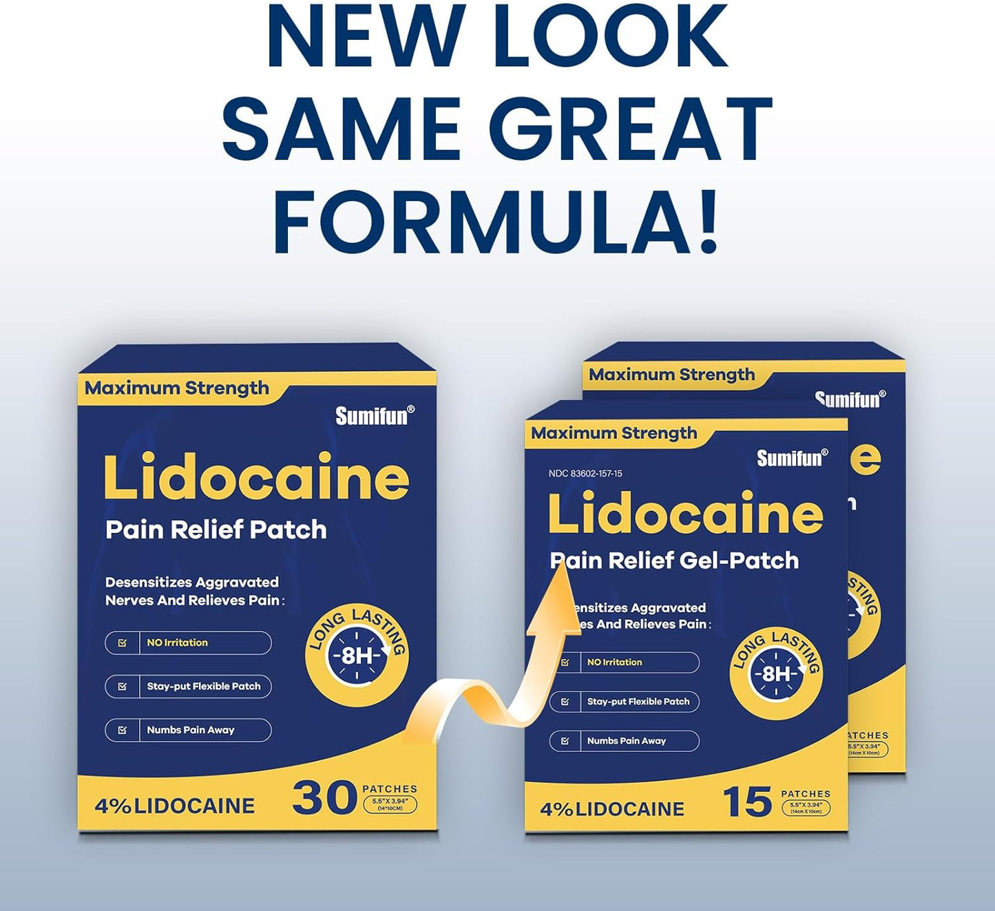 Sumifun 4% Lidocaine Relief Patches 30 Count