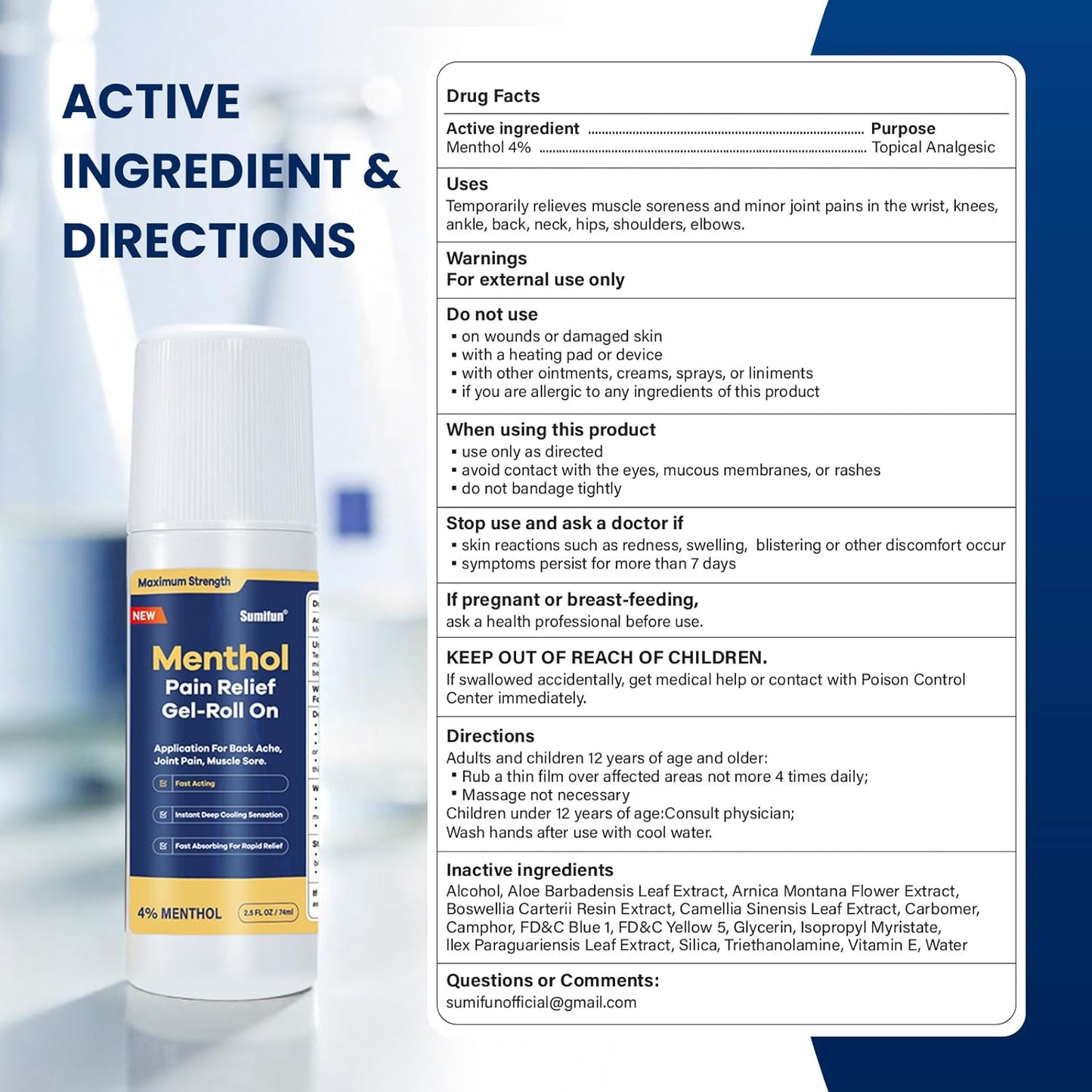 Menthol Pain Relief Roll-On