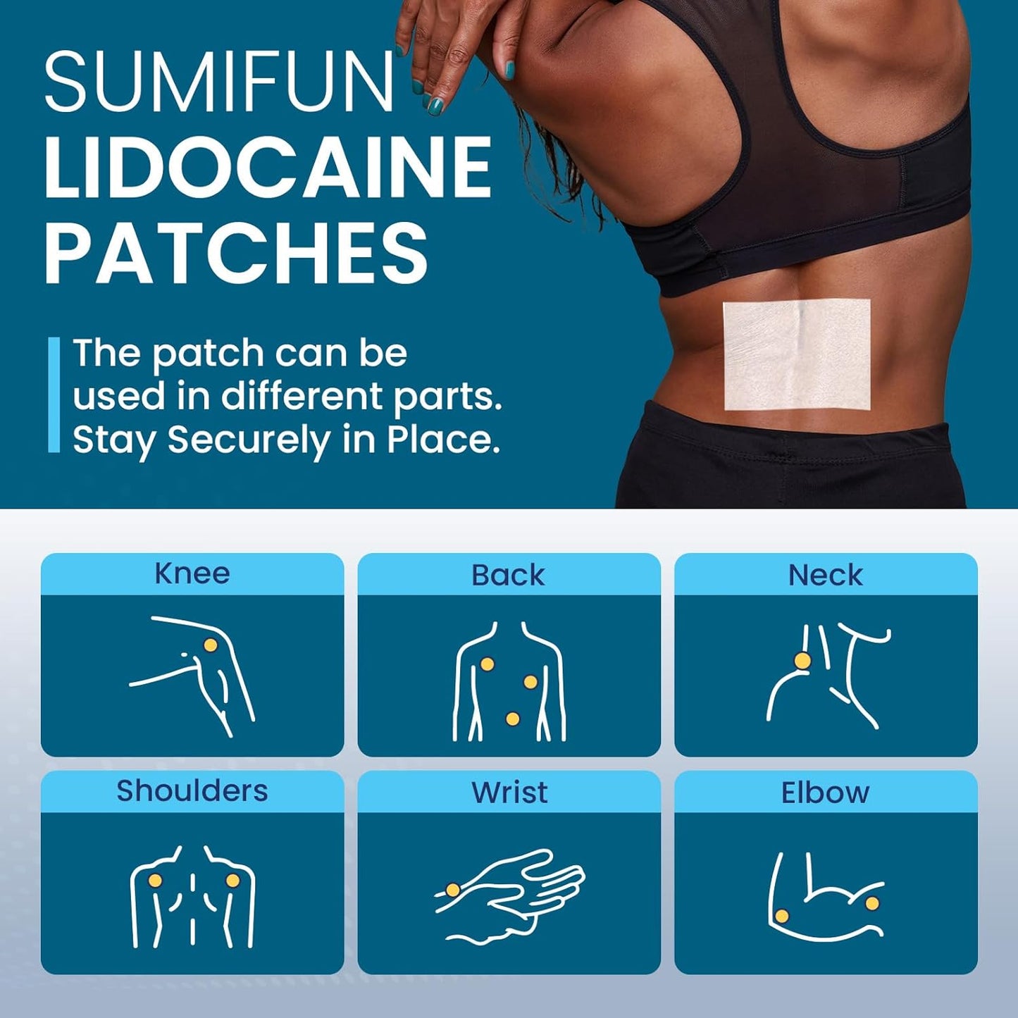 Sumifun 4% Lidocaine Patches, 18 Count