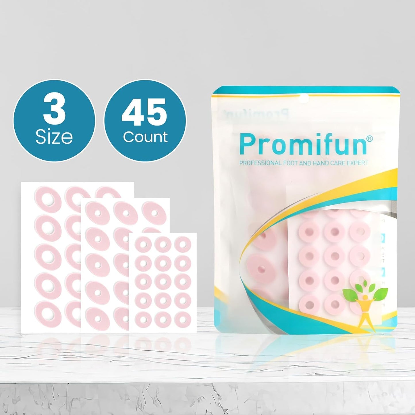 Promifun Corn Cushions, Pink, 45 Count