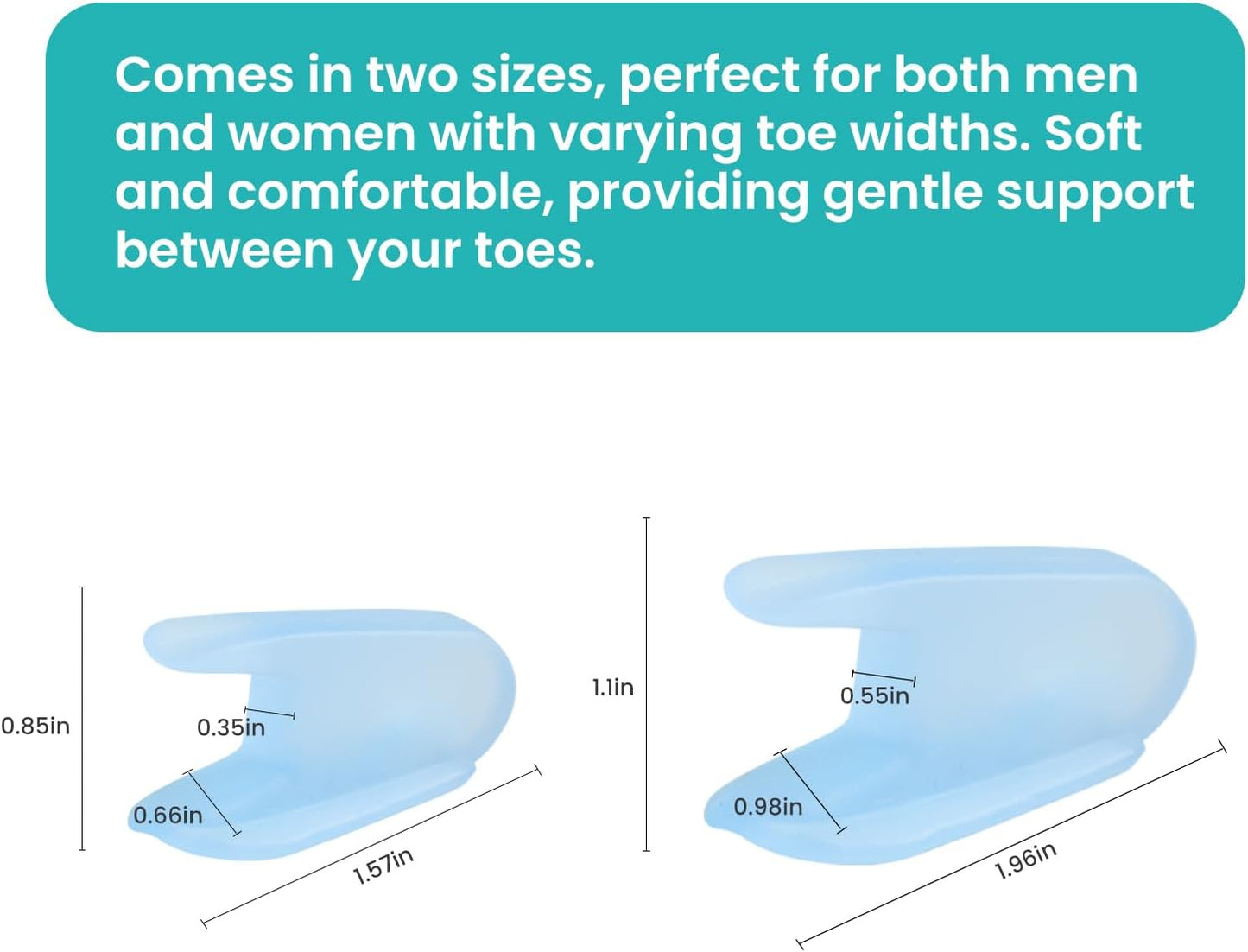 12-Pack Gel Toe Separators