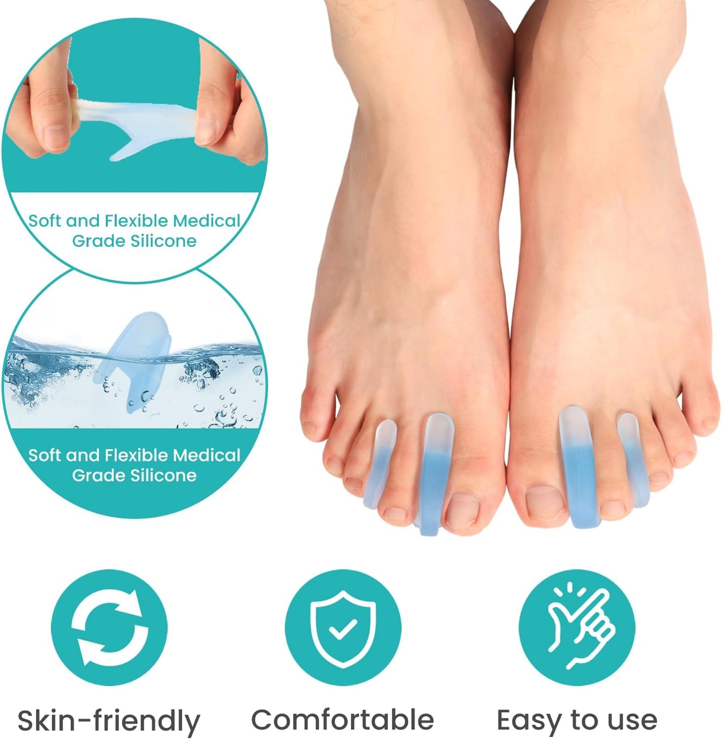 12-Pack Gel Toe Separators