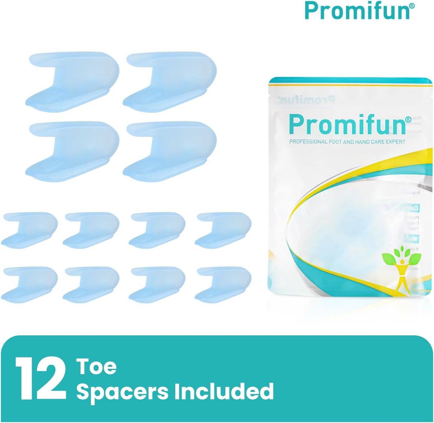 12-Pack Gel Toe Separators