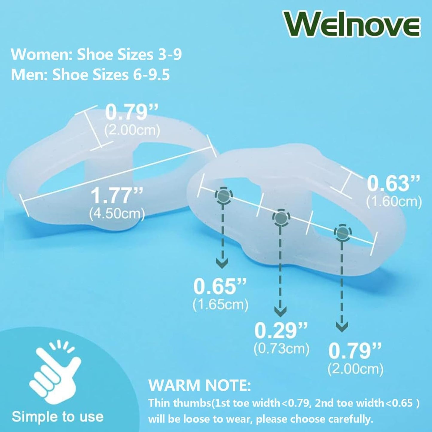 Welnove Pack of 12 Bunion Corrector