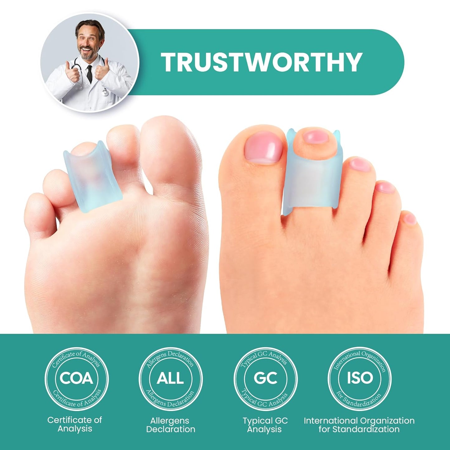 Welnove Hammertoe Corrector 6 Pcs Blue