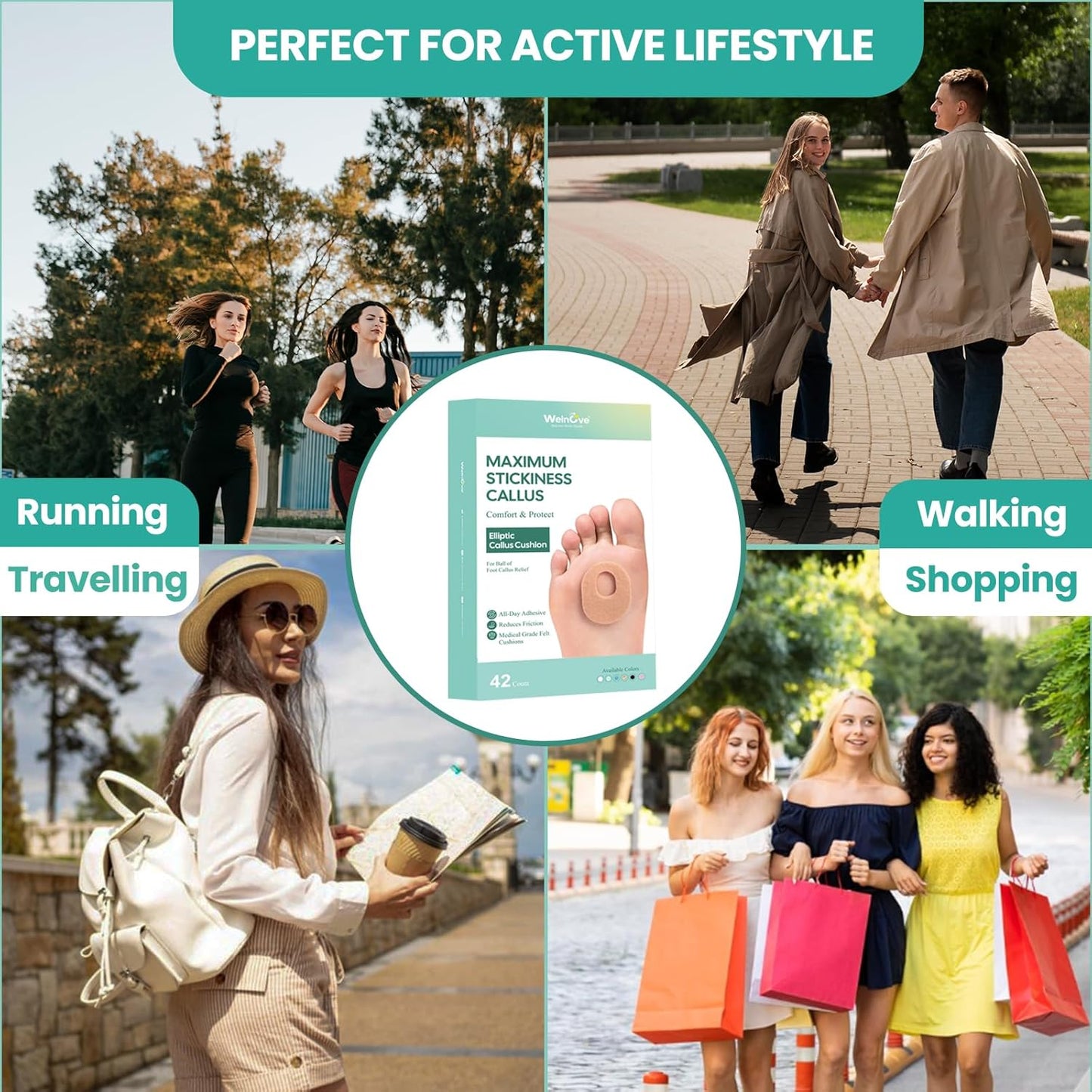 Welnove 42pcs Callus Pad