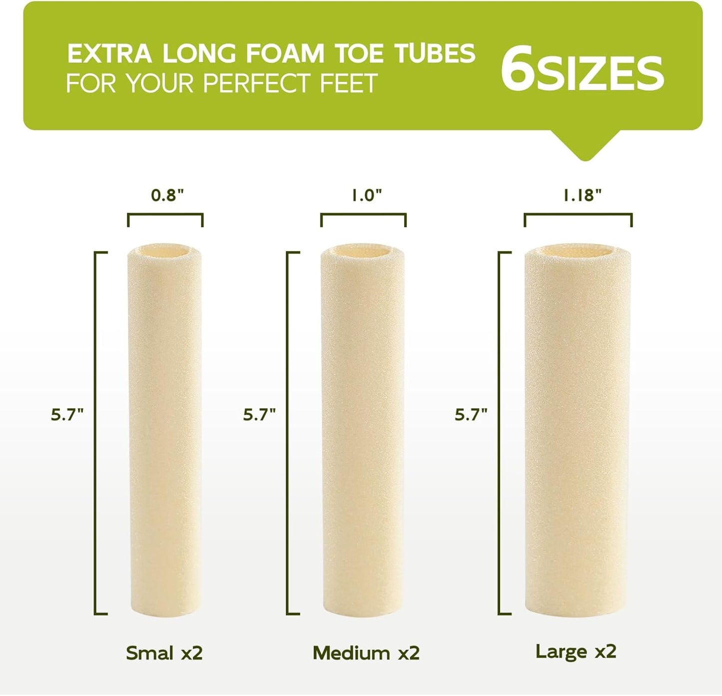 Bukihome Cuttable Toe Tubes Sleeves