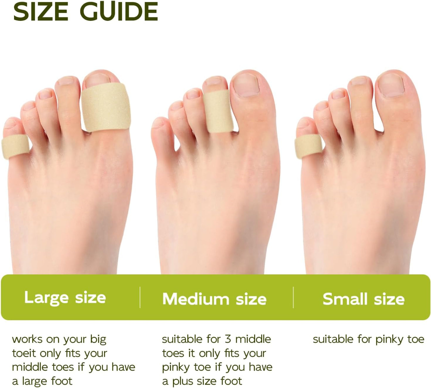 Bukihome Cuttable Toe Tubes Sleeves