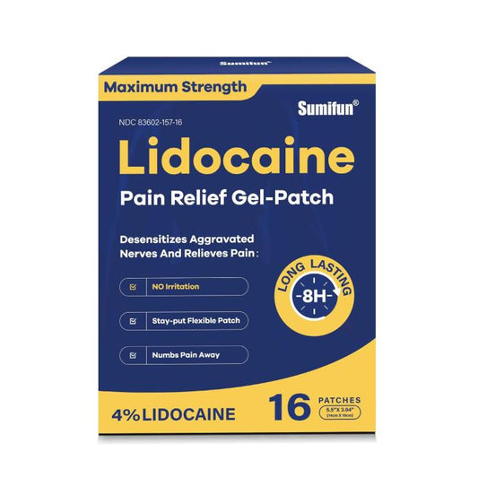 Sumifun 4% Lidocaine Pain Relief Patches 16 Counts